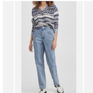 Madewell Women Fair Isle Dancer Pullover Wool Blend Sweater Size S